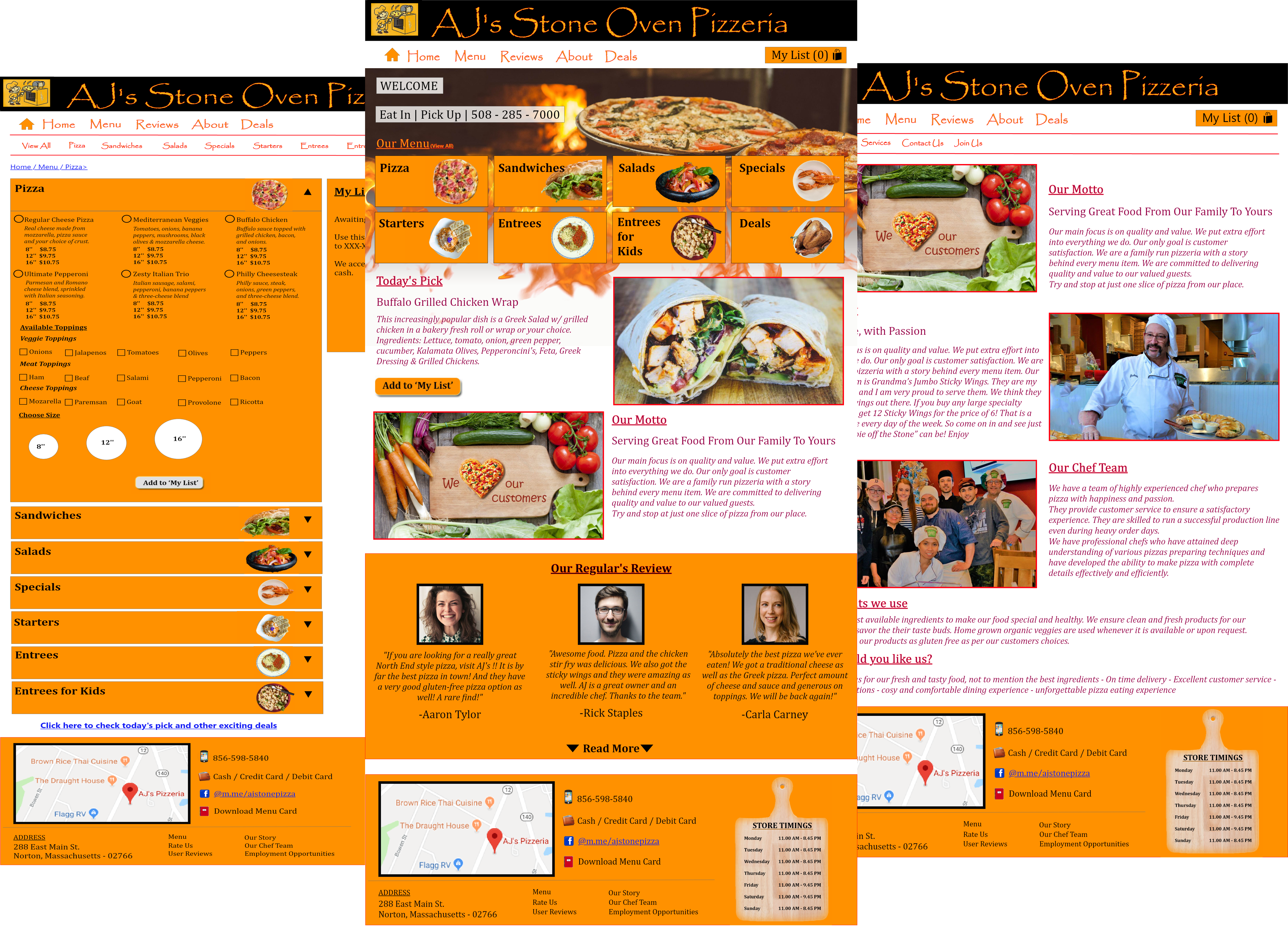 pizzeria working prototype