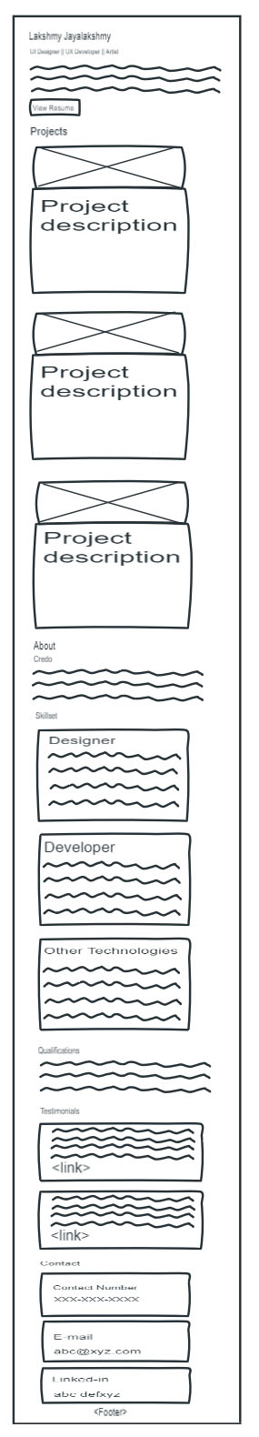 folio low fidelity prototype