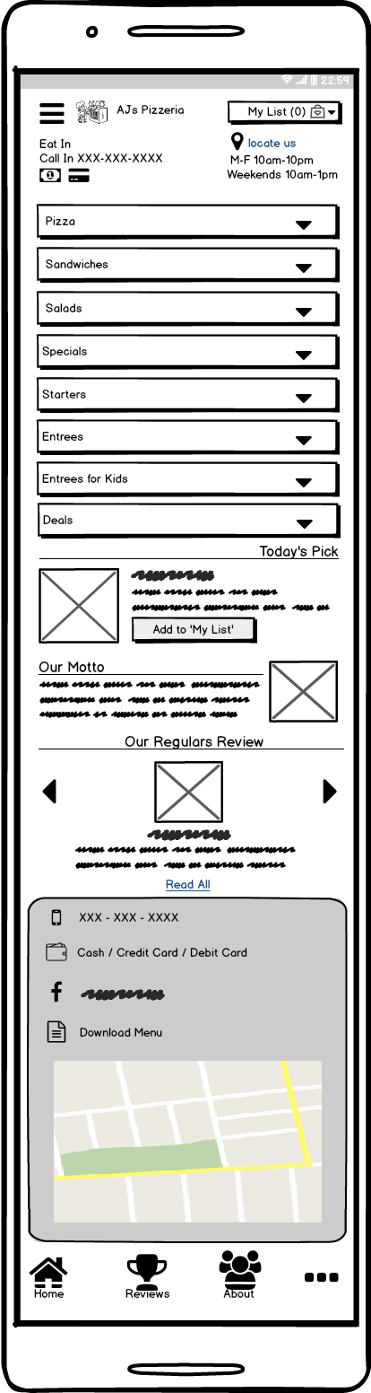 mobile wireframe